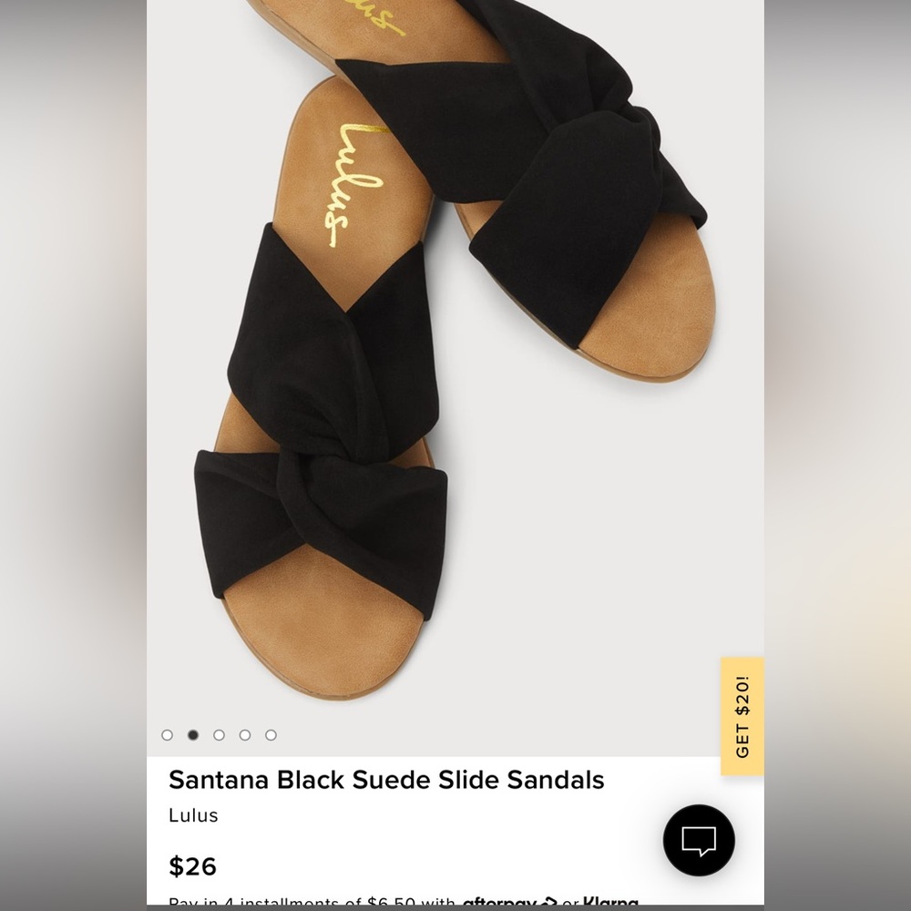 Lulus Black Sandals Excellent Condition
